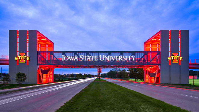 Iowa State University East Gateway Pedestrian Bridge – Substance Architecture