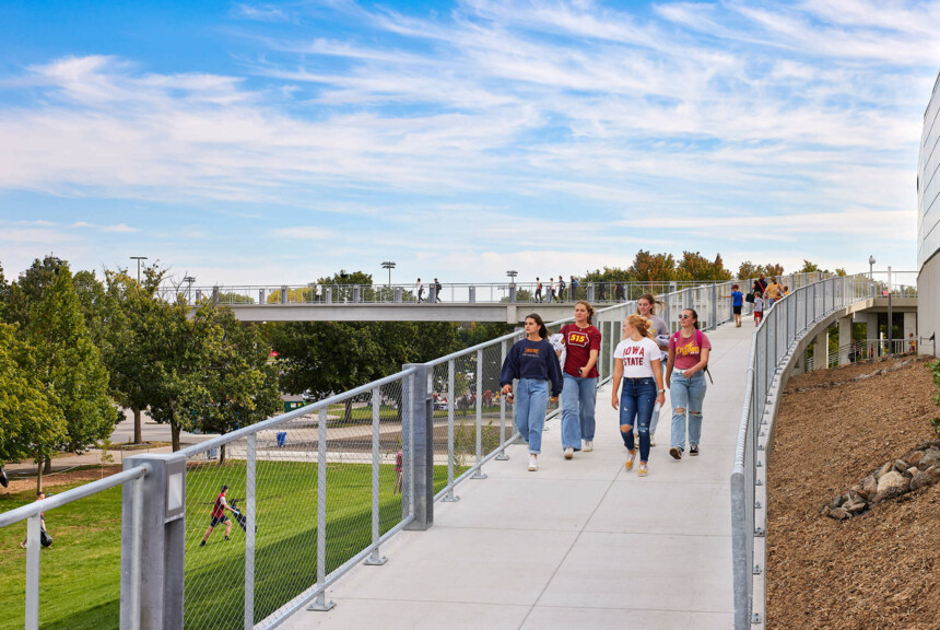 Iowa State University East Gateway Pedestrian Bridge – Substance Architecture