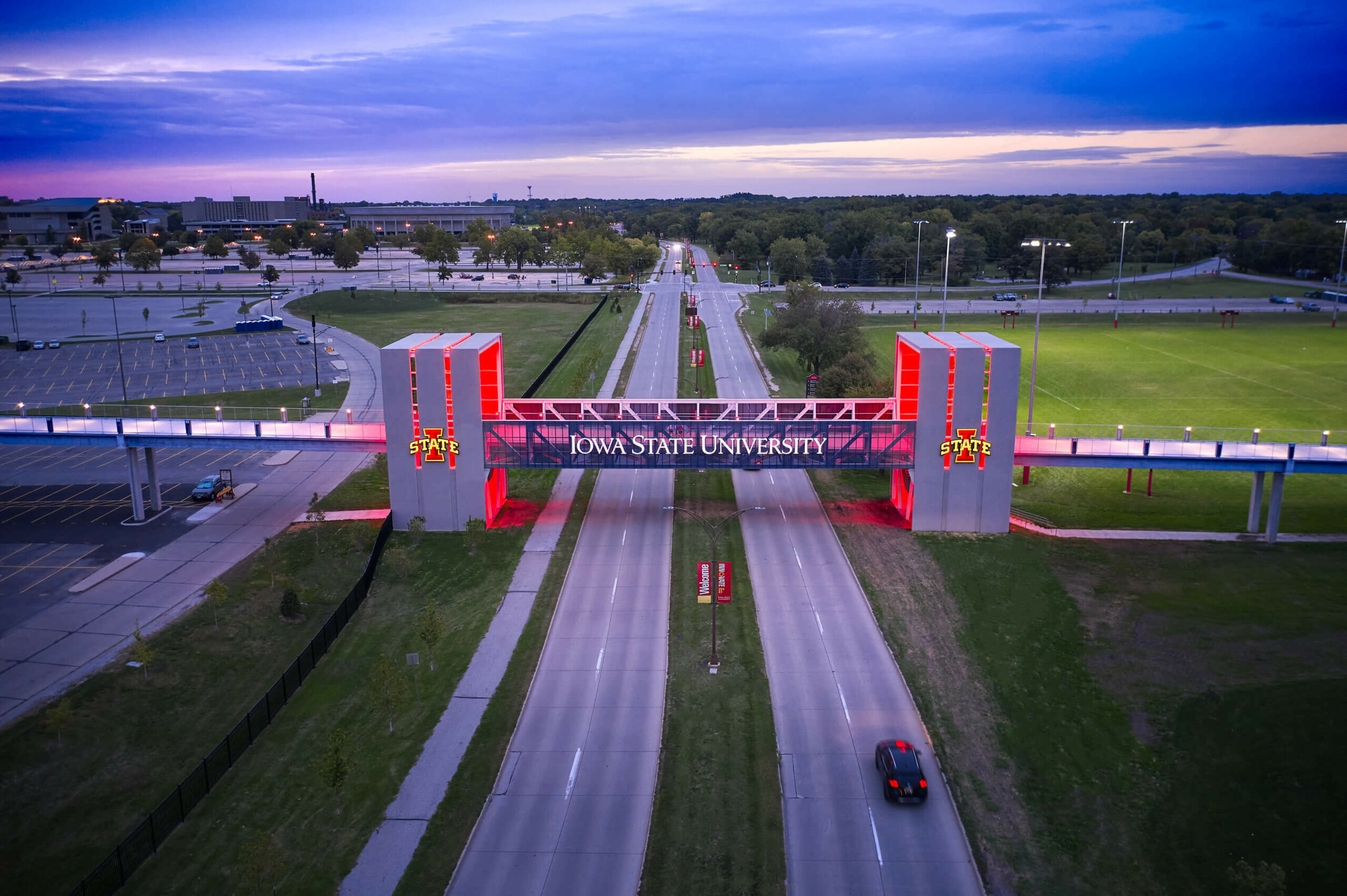 Iowa State University East Gateway Pedestrian Bridge – Substance Architecture