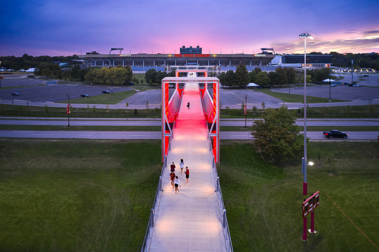 Iowa State University East Gateway Pedestrian Bridge – Substance Architecture