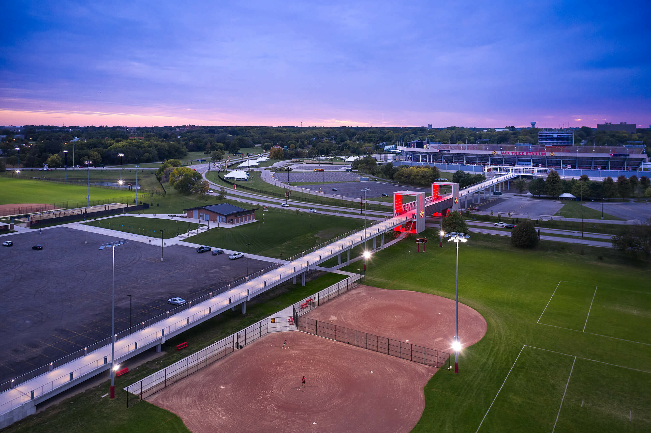 Iowa State University East Gateway Pedestrian Bridge – Substance Architecture