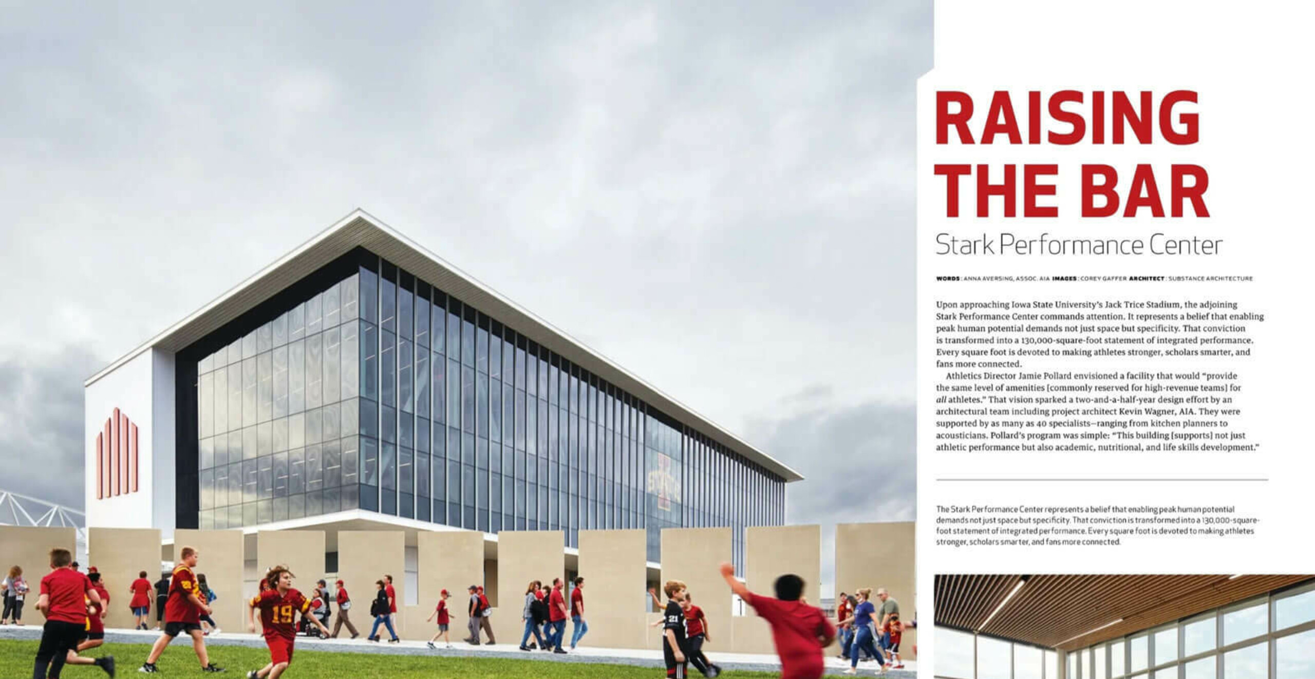 ISU Stark Performance Center Featured in Iowa Architect Magazine – Substance Architecture