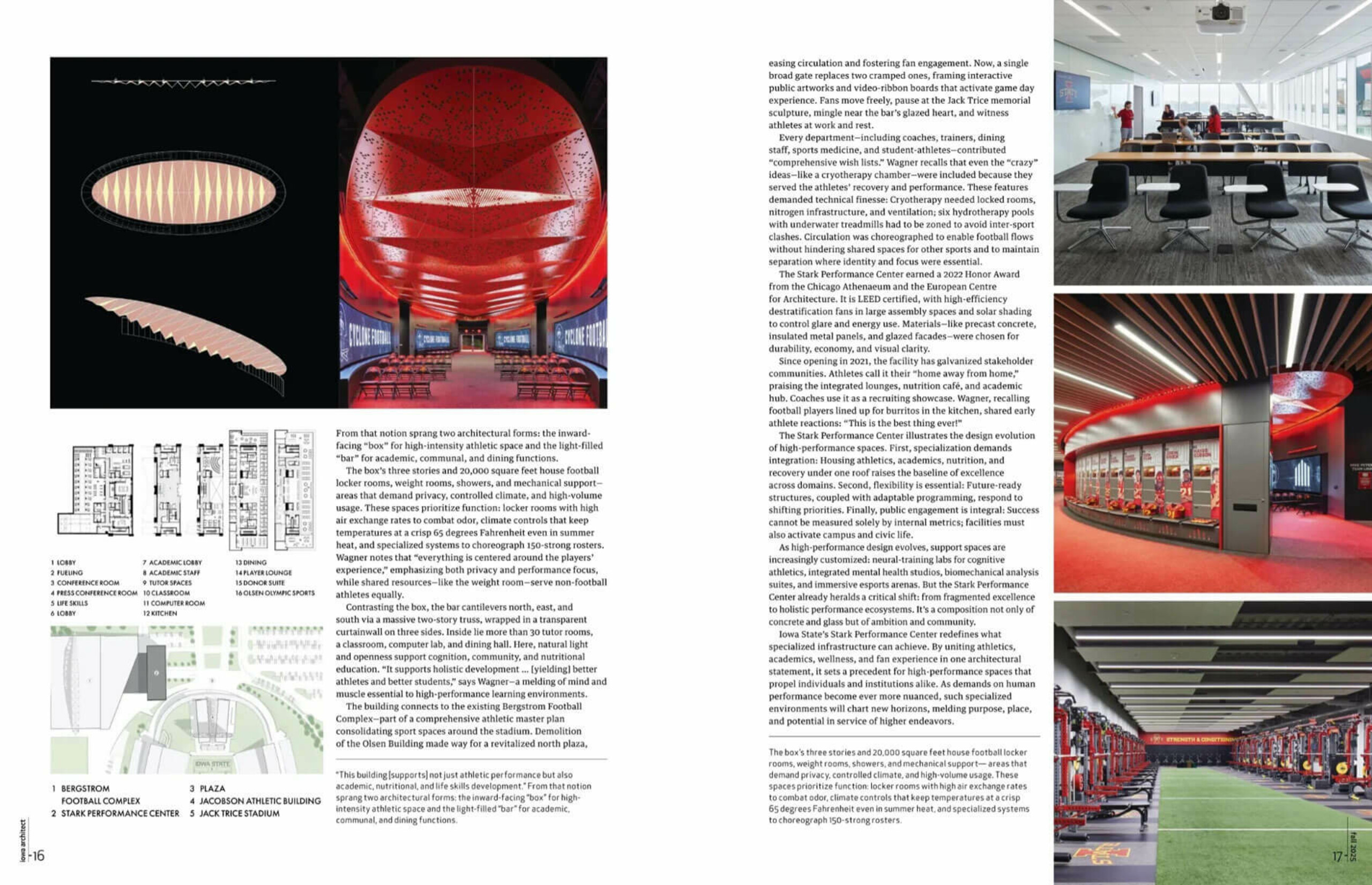ISU Stark Performance Center Featured in Iowa Architect Magazine – Substance Architecture