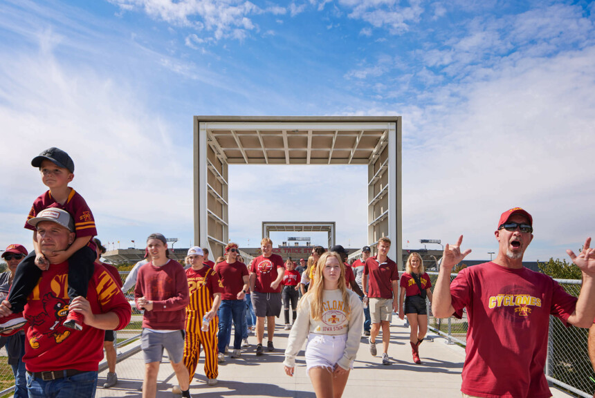 Iowa State University East Gateway Pedestrian Bridge – Substance Architecture