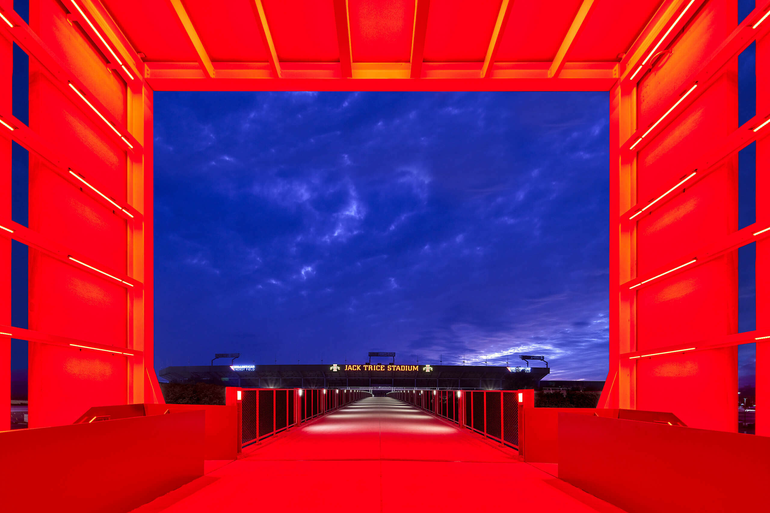 Iowa State University East Gateway Pedestrian Bridge – Substance Architecture